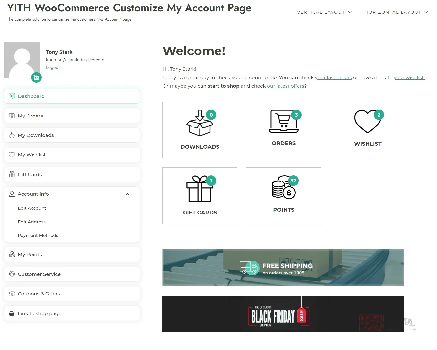 YITH WooCommerce账户插件