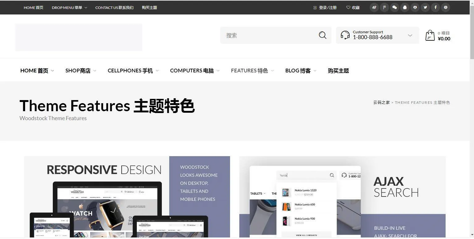 外贸电商网站模板