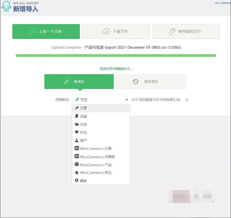 XML/CSV导入WordPress插件