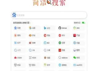 极简自适应多引擎搜索页HTML前端模板