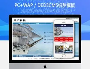 科技公司系统集成网站模板：移动端自适应建站源码-蓝海网