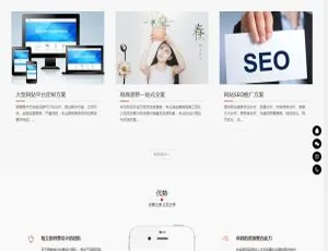响应式建站小程序开发HTML5网站源码企业网站模板-蓝海网