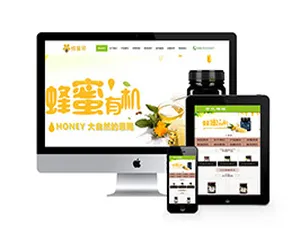 野生蜂蜜蜜蜂养殖网站模板-专业自适应手机端建站系统-蓝海网