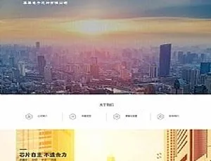手机自适应响应式电子芯片研发设计HTML5电子元件网站模板
