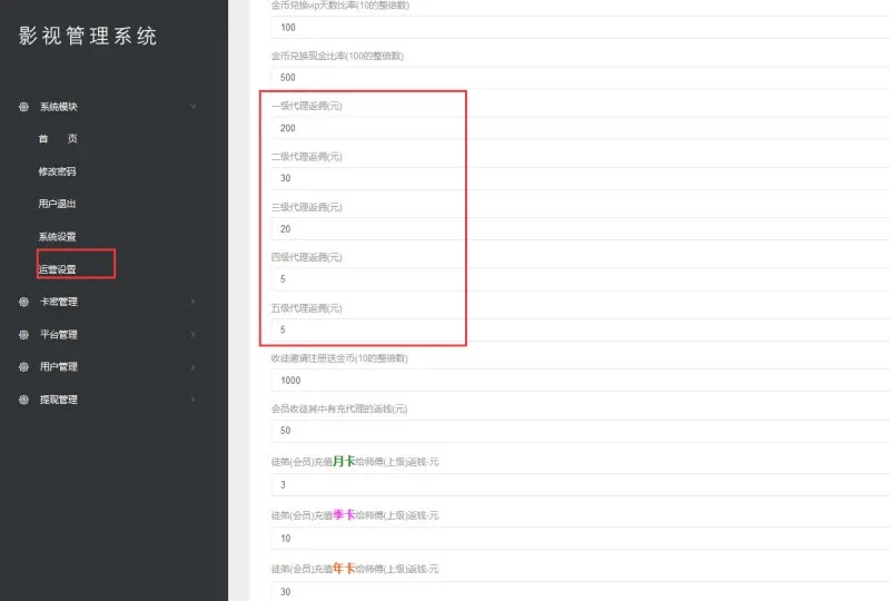 多级代理分润系统