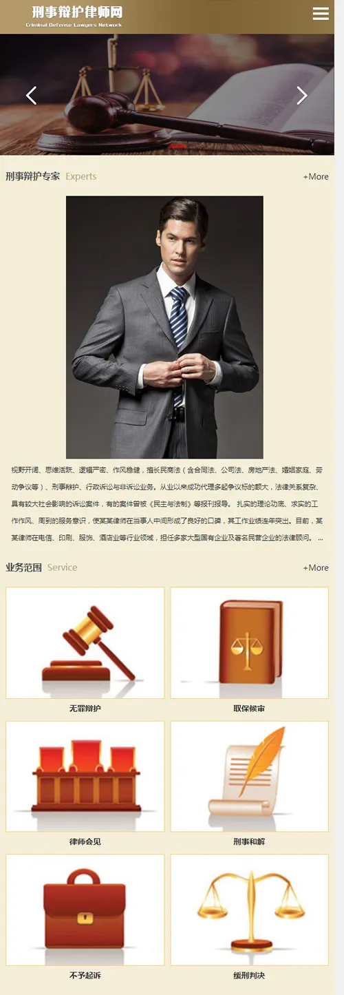 刑事辩护网站模板