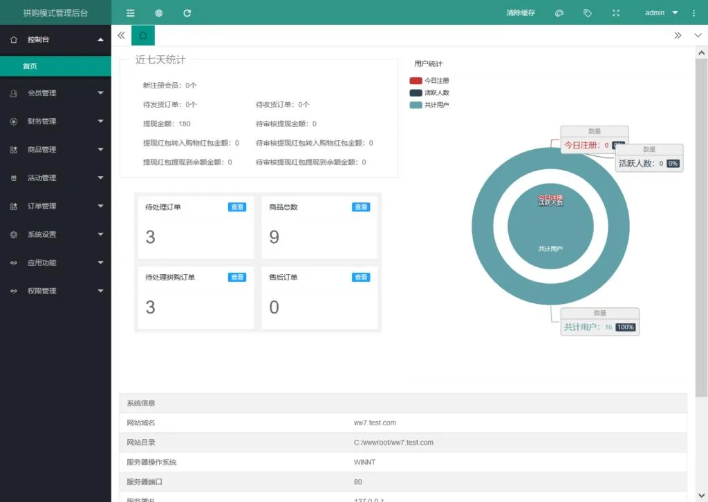H5公众号拼团系统