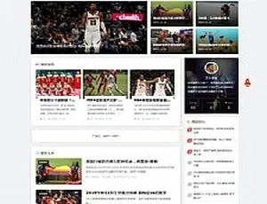 NBA赛事新闻资讯网站模板 手机电脑自适应响应式设计
