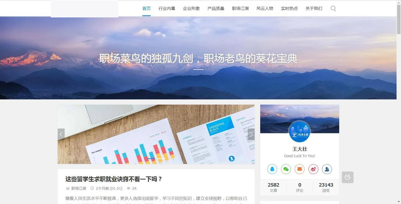 职场博客系统