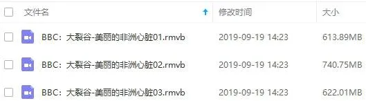BBC东非大裂谷纪录片