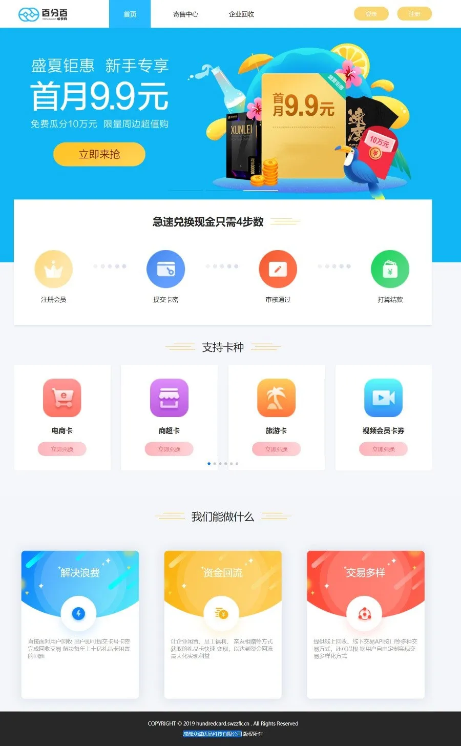 礼品卡在线交易API