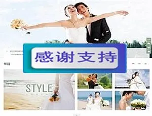 手机自适应响应式婚礼策划婚纱摄影机构网站模板 织梦dedecms大气简洁设计-蓝海网