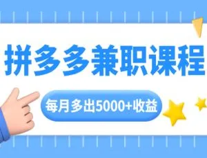 拼多多兼职副业，每天2小时，轻松月入5000+-蓝海网
