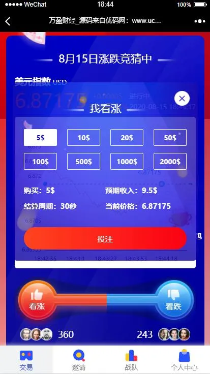 币圈K线交易系统