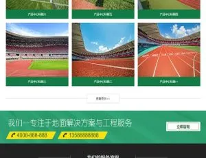 DedeCMS运动场地塑胶跑道材料企业网站模板 移动端自适应-蓝海网