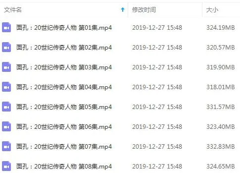 20世纪传奇人物纪录片