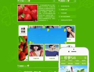 绿色果蔬农业种植企业织梦CMS网站模板 自适应手机端响应式手机版电子产品企业网站模板 织梦dedecms系统