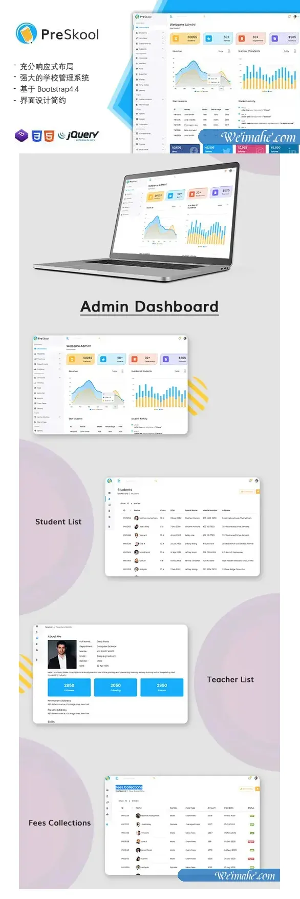School Management HTML Template