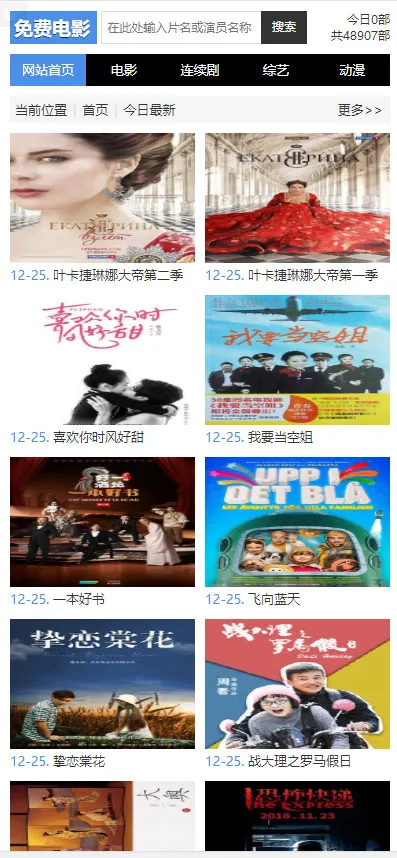 自适应影视建站