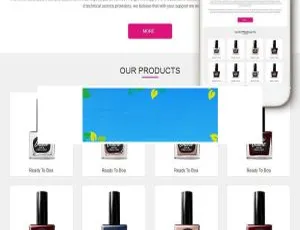外贸化妆美容公司HTML5响应式网站模板-手机端自适应