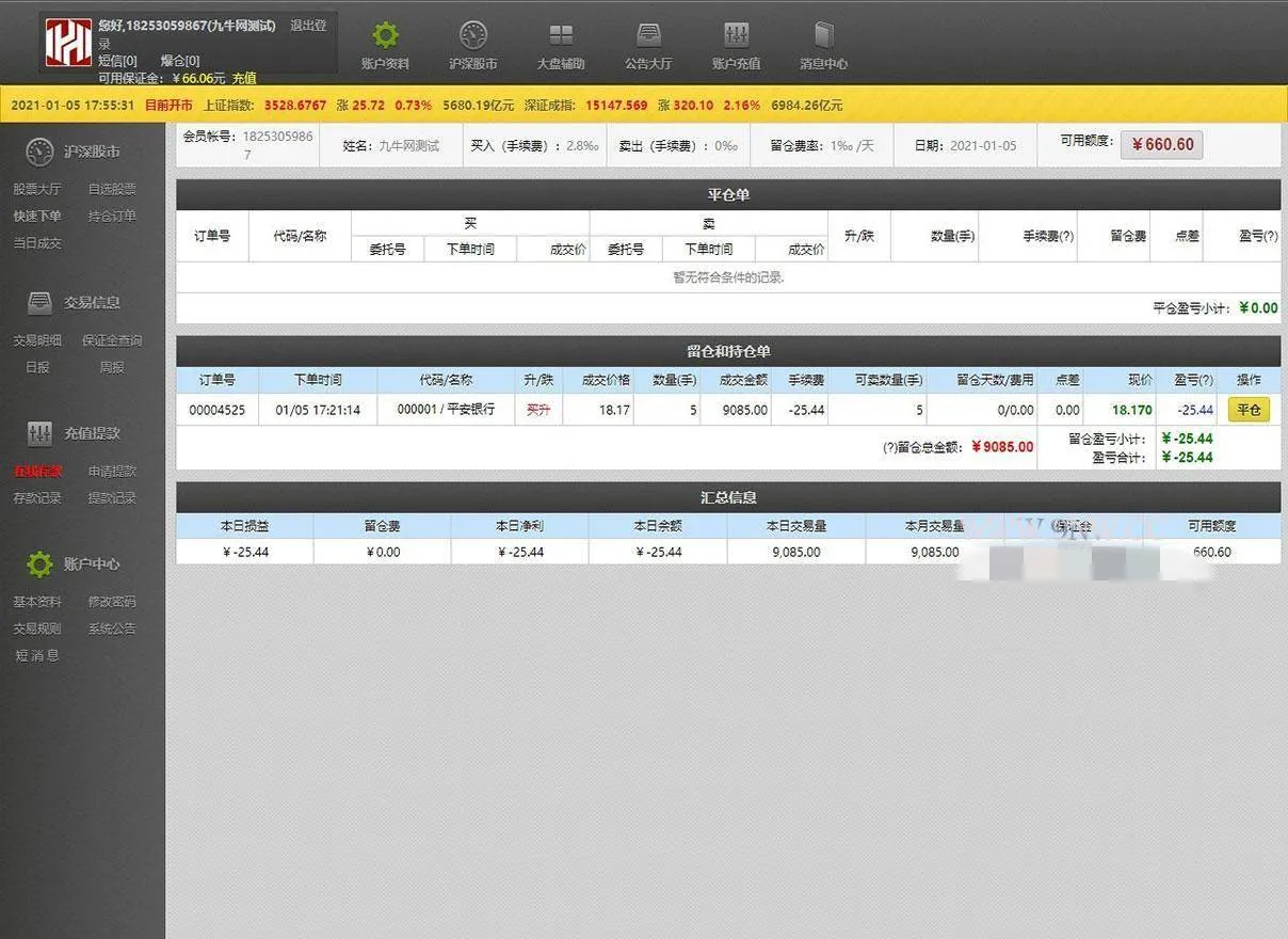 PHP股票系统源码