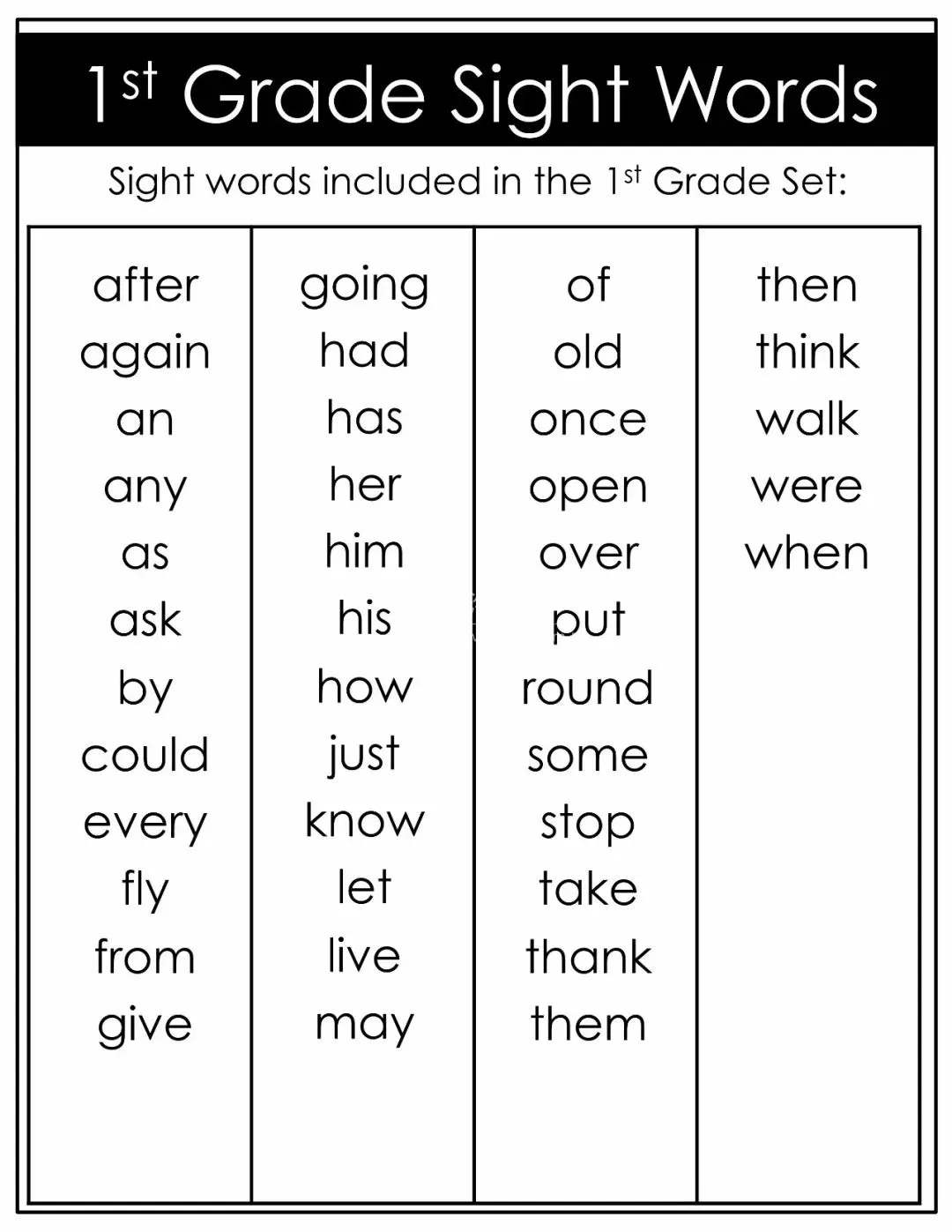 sight word fluency