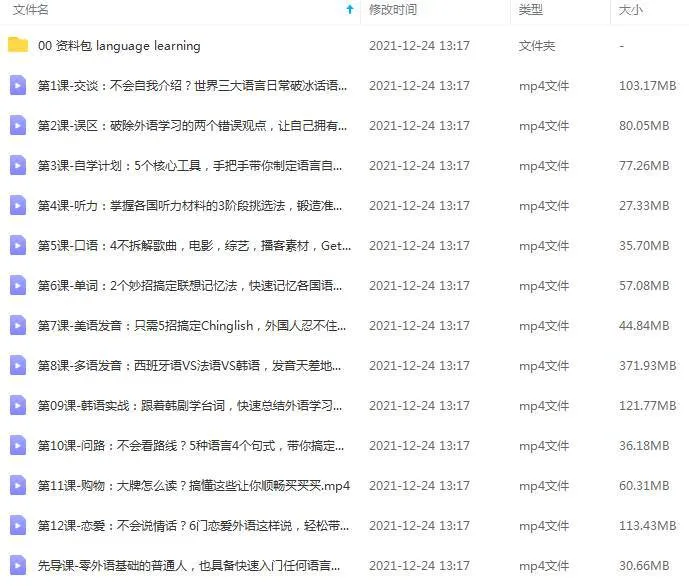 12节课外语提升