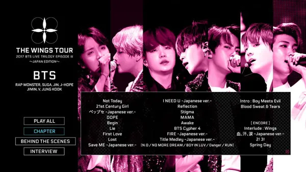 BTS 防弹少年团 2017 Wings Tour 蓝光