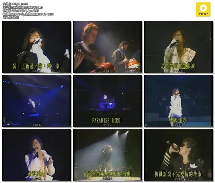 齐秦齐豫1988演唱会DVD