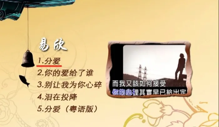 易欣《分爱》卡拉OK版