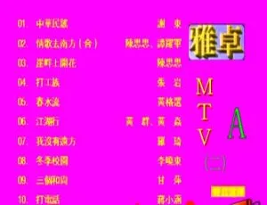 《群星经典MTV合集 雅卓KTV珍藏版 LD转制2DVD原盘》