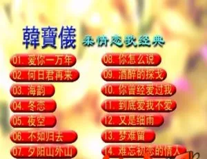 韩宝仪柔情恋歌经典 KTV DVD音乐专辑 绝版珍藏 经典老歌