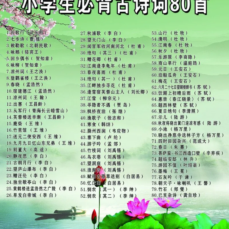 经典诗词名篇辑录