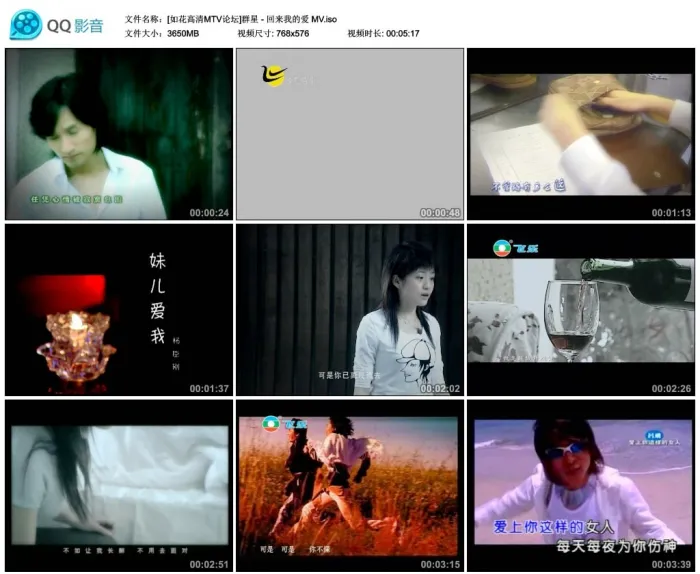群星《回来我的爱》MV专辑
