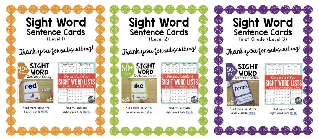 Sight Word英语启蒙卡片